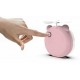 Ukani Small Cute Pig Head Shape Fill Light LED Mirror Fan USB Portable Charging Pocket Fan Makeup Mirror