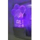 UKANI  3D Customize Name Lamp 3D Happy Birthday Balloon Acrylic Personalized 7 Colour Changing 3D Illusion LED Night Lamp ||Customized Name and Tagline.Perfect Gift for every Occasion /Valentines Day(Multicolour) 
