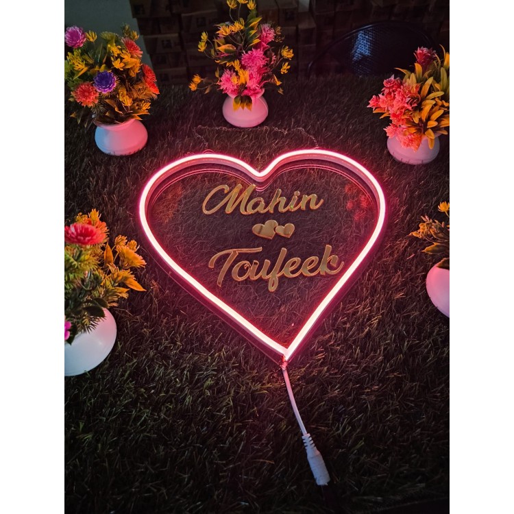 Beautiful Neon Light With Customize Couple Name