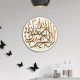 UKANI Kalma Design Acrylic Wall Clock for Home, Office, Living Room and Bedroom Decor Home and Office on Wall Decoration - White+Gold