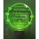 UKANI  3D Customize Name Lamp 3D Round Heart Acrylic Personalized 7 Colour Changing 3D Illusion LED Night Lamp ||Customized Name and Tagline.Perfect Gift for every Occasion /Valentines Day(Multicolour) 