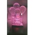UKANI  3D Customize Name Lamp New 3D Birthday balloon Acrylic Personalized 7 Colour Changing 3D Illusion LED Night Lamp ||Customized Name and Tagline.Perfect Gift for every Occasion /Valentines Day(Multicolour) 