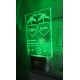 UKANI  3D Customize Name Lamp 3D Music Player Acrylic Personalized 7 Colour Changing 3D Illusion LED Night Lamp ||Customized Name and Tagline.Perfect Gift for every Occasion /Valentines Day(Multicolour) 
