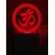 UKANI 3D Om In Chakra Night lamp with 7 color automatic Changing Light For Home bedroom Gift  Cafe Office Valentine Gift  size (3 inch )