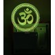 UKANI 3D Om In Chakra Night lamp with 7 color automatic Changing Light For Home bedroom Gift  Cafe Office Valentine Gift  size (3 inch )