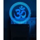 UKANI 3D Om In Chakra Night lamp with 7 color automatic Changing Light For Home bedroom Gift  Cafe Office Valentine Gift  size (3 inch )