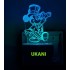 UKANI 3D Running Mickey Night lamp with 7 color automatic Changing Light For Home bedroom Gift  Cafe Office Valentine Gift  size (3 inch )