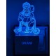 UKANI 3D  Hanumanji with Heart Night lamp with 7 color automatic Changing Light For Home bedroom Gift  Cafe Office Valentine Gift  size (3 inch )