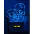 UKANI 3D New Islamic Design Night lamp with 7 color automatic Changing Light For Home bedroom Gift  Cafe Office Valentine Gift  size (3 inch )