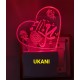 UKANI 3D New Islamic Design Night lamp with 7 color automatic Changing Light For Home bedroom Gift  Cafe Office Valentine Gift  size (3 inch )