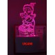 UKANI 3D Standing Bal Krishna with 7 color automatic Changing Light For Home bedroom Gift  Cafe Office Valentine Gift  size (3 inch )