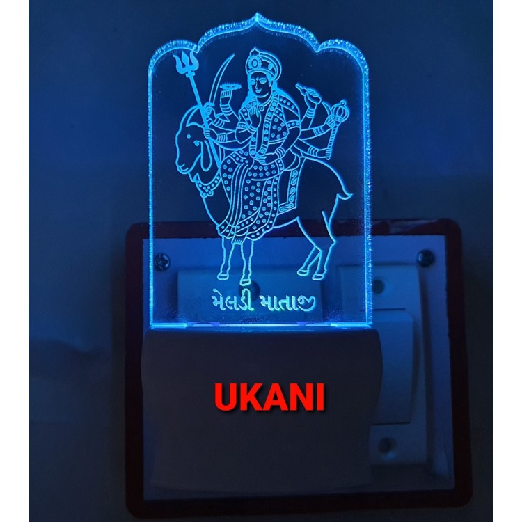 UKANI 3D Meldi Mataji with 7 color automatic Changing Light For Home bedroom Gift  Cafe Office Valentine Gift  size (3 inch )