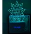 UKANI 3D Happy Birthday Star with 7 color automatic Changing Light For Home bedroom Gift  Cafe Office Valentine Gift  size (3 inch )