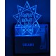 UKANI 3D Happy Birthday Star with 7 color automatic Changing Light For Home bedroom Gift  Cafe Office Valentine Gift  size (3 inch )