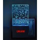 UKANI 3D Good Night Farme with 7 color automatic Changing Light For Home bedroom Gift  Cafe Office Valentine Gift  size (3 inch )