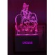 UKANI 3D God Krishna With Cow 7 color automatic Changing Light For Home bedroom Gift  Cafe Office Valentine Gift  size (3 inch )