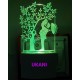 UKANI 3D Romentic Couple Under Tree with 7 color automatic Changing Light For Home bedroom Gift  Cafe Office Valentine Gift  size (3 inch )