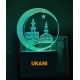 UKANI 3D Makka Madina with 7 color automatic Changing Light For Home bedroom Gift  Cafe Office Valentine Gift  size (3 inch )