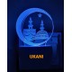 UKANI 3D Makka Madina with 7 color automatic Changing Light For Home bedroom Gift  Cafe Office Valentine Gift  size (3 inch )