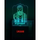 UKANI 3D Guru Nanakji with 7 color automatic Changing Light For Home bedroom Gift  Cafe Office Valentine Gift  size (3 inch )