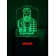 UKANI 3D Guru Nanakji with 7 color automatic Changing Light For Home bedroom Gift  Cafe Office Valentine Gift  size (3 inch )