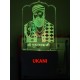UKANI 3D Guru Nanakji with 7 color automatic Changing Light For Home bedroom Gift  Cafe Office Valentine Gift  size (3 inch )