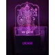UKANI 3D Shree Durga Maa with 7 color automatic Changing Light For Home bedroom Gift  Cafe Office Valentine Gift  size (3 inch )