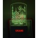 UKANI 3D Makkah Madina New with 7 color automatic Changing Light For Home bedroom Gift  Cafe Office Valentine Gift  size (3 inch )