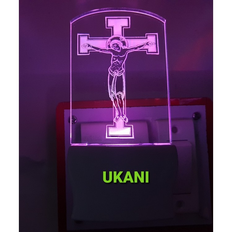 UKANI 3D God Jesus Christ with 7 color automatic Changing Light For Home bedroom Gift  Cafe Office Valentine Gift  size (3 inch )