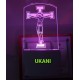 UKANI 3D God Jesus Christ with 7 color automatic Changing Light For Home bedroom Gift  Cafe Office Valentine Gift  size (3 inch )