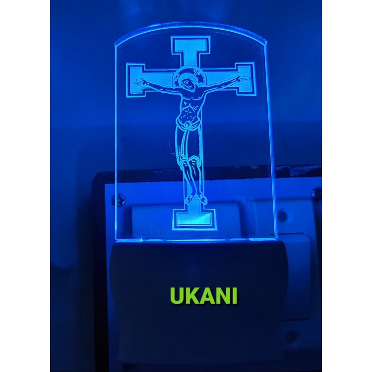 UKANI 3D God Jesus Christ with 7 color automatic Changing Light For Home bedroom Gift  Cafe Office Valentine Gift  size (3 inch )