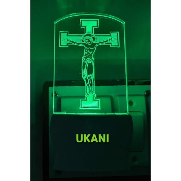 UKANI 3D God Jesus Christ with 7 color automatic Changing Light For Home bedroom Gift  Cafe Office Valentine Gift  size (3 inch )