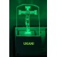 UKANI 3D God Jesus Christ with 7 color automatic Changing Light For Home bedroom Gift  Cafe Office Valentine Gift  size (3 inch )