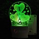 UKANI 3D  I Love You Design with 3 Heart Night lamp with 7 color automatic Changing Light For Home bedroom Gift  Cafe Office Valentine Gift  size (3 inch )