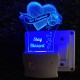UKANI 3D   Stay Blessed  Night lamp with 7 color automatic Changing Light For Home bedroom Gift  Cafe Office Valentine Gift  size (3 inch )