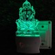 UKANI 3D Ganpati  Night lamp with 7 color automatic Changing Light For Home bedroom Gift  Cafe Office Valentine Gift  size (3 inch )