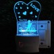 UKANI 3D  Love Design with Couple Night lamp with 7 color automatic Changing Light For Home bedroom Gift  Cafe Office Valentine Gift  size (3 inch )