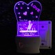 UKANI 3D  Love Design with Couple Night lamp with 7 color automatic Changing Light For Home bedroom Gift  Cafe Office Valentine Gift  size (3 inch )