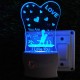 UKANI 3D  Love Design with Couple Night lamp with 7 color automatic Changing Light For Home bedroom Gift  Cafe Office Valentine Gift  size (3 inch )