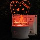 UKANI 3D  Love Design with Couple Night lamp with 7 color automatic Changing Light For Home bedroom Gift  Cafe Office Valentine Gift  size (3 inch )
