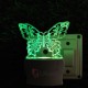 UKANI 3D Butterfly  Night lamp with 7 color automatic Changing Light For Home bedroom Gift  Cafe Office Valentine Gift  size (3 inch )