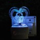 UKANI 3D  Love Couple Tree  Night lamp with 7 color automatic Changing Light For Home bedroom Gift  Cafe Office Valentine Gift  size (3 inch )