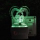 UKANI 3D  Love Couple Tree  Night lamp with 7 color automatic Changing Light For Home bedroom Gift  Cafe Office Valentine Gift  size (3 inch )