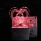 UKANI 3D  Love Couple Tree  Night lamp with 7 color automatic Changing Light For Home bedroom Gift  Cafe Office Valentine Gift  size (3 inch )