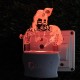 UKANI 3D  Radha Krishna Night lamp with 7 color automatic Changing Light For Home bedroom Gift  Cafe Office Valentine Gift  size (3 inch )
