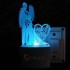 UKANI 3D  Mr. And Mrs. Night lamp with 7 color automatic Changing Light For Home bedroom Gift  Cafe Office Valentine Gift  size (3 inch )