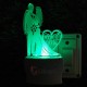 UKANI 3D  Mr. And Mrs. Night lamp with 7 color automatic Changing Light For Home bedroom Gift  Cafe Office Valentine Gift  size (3 inch )