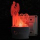 UKANI 3D  Mr. And Mrs. Night lamp with 7 color automatic Changing Light For Home bedroom Gift  Cafe Office Valentine Gift  size (3 inch )