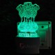 UKANI 3D  Satymev Jayate Night lamp with 7 color automatic Changing Light For Home bedroom Gift  Cafe Office Valentine Gift  size (3 inch )