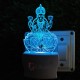 UKANI 3D  Laxmiji Night lamp with 7 color automatic Changing Light For Home bedroom Gift  Cafe Office Valentine Gift  size (3 inch )